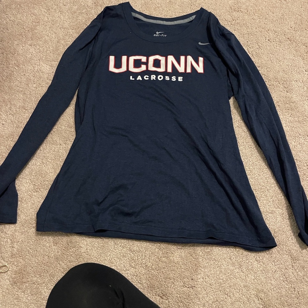 Nike Women's Navy UConn Lacrosse Long Sleeve Tee